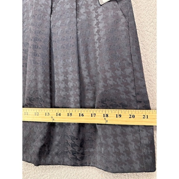 Holagen Skirt Womens 8 Petite Grey Houndstooth Pleated A-Line Ladies NEW - Picture 13 of 14